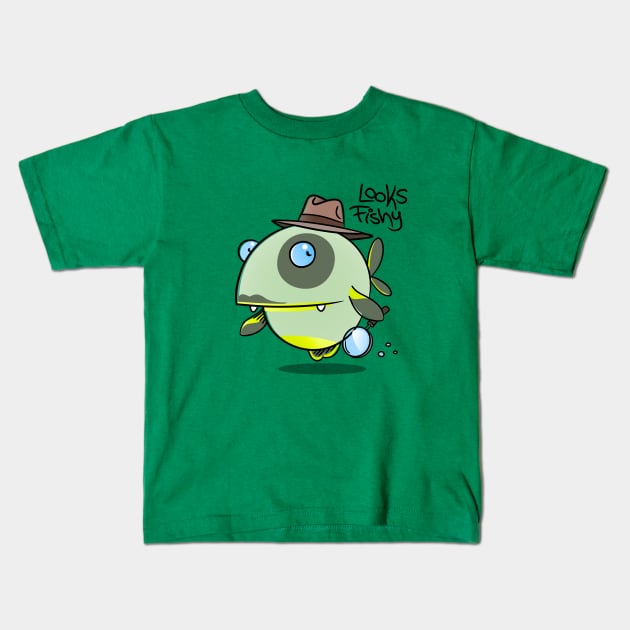 Looks fishy Kids T-Shirt by unlimitees